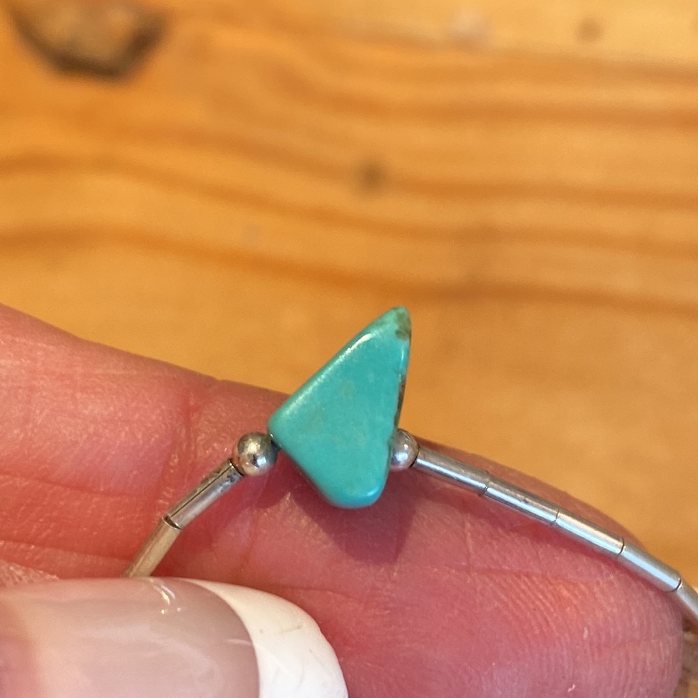 🌞🤠🌵 GENUINE STERLING SILVER & TURQUOISE BRACELET ‼️ - Picture 4 of 4